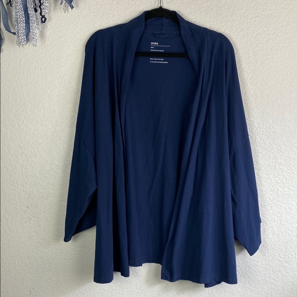 Storq navy blue robe top - Picture 2 of 5
